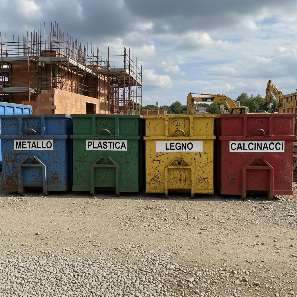 separazione-rifiuti Differenziazione rifiuti cantiere