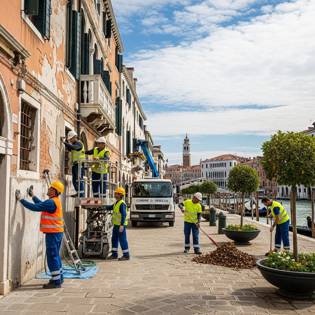 Manutenzione edifici ed aree comunali nel veneto